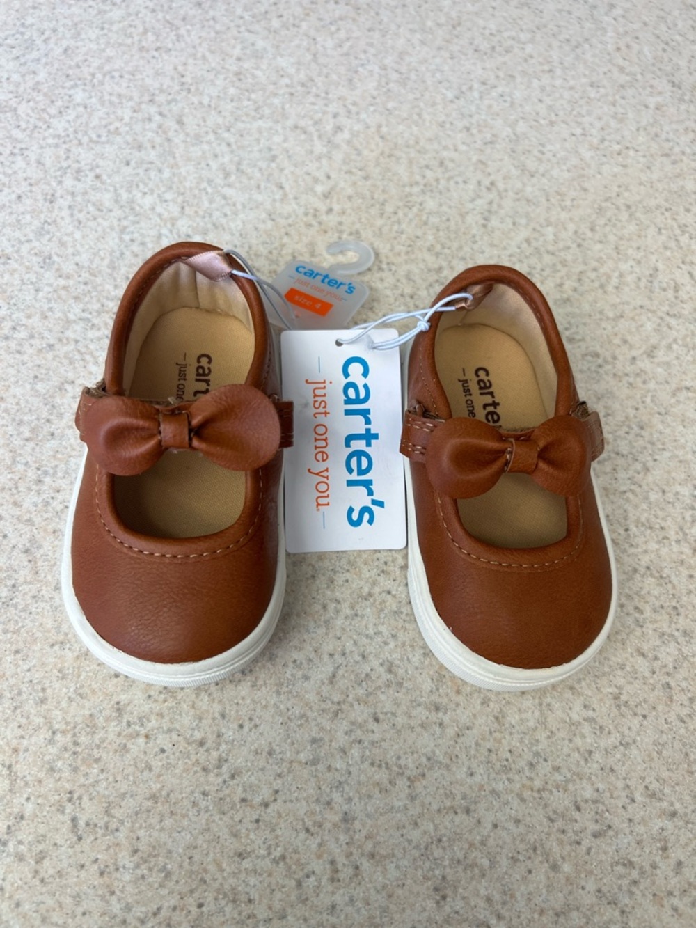 Carter's Toddler Brown Bow Mary Jane Sneakers size 4